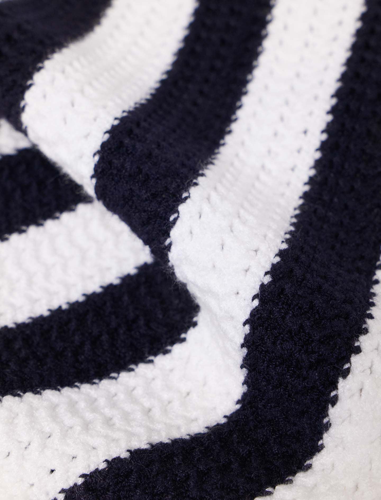 Maje Striped knit triangle