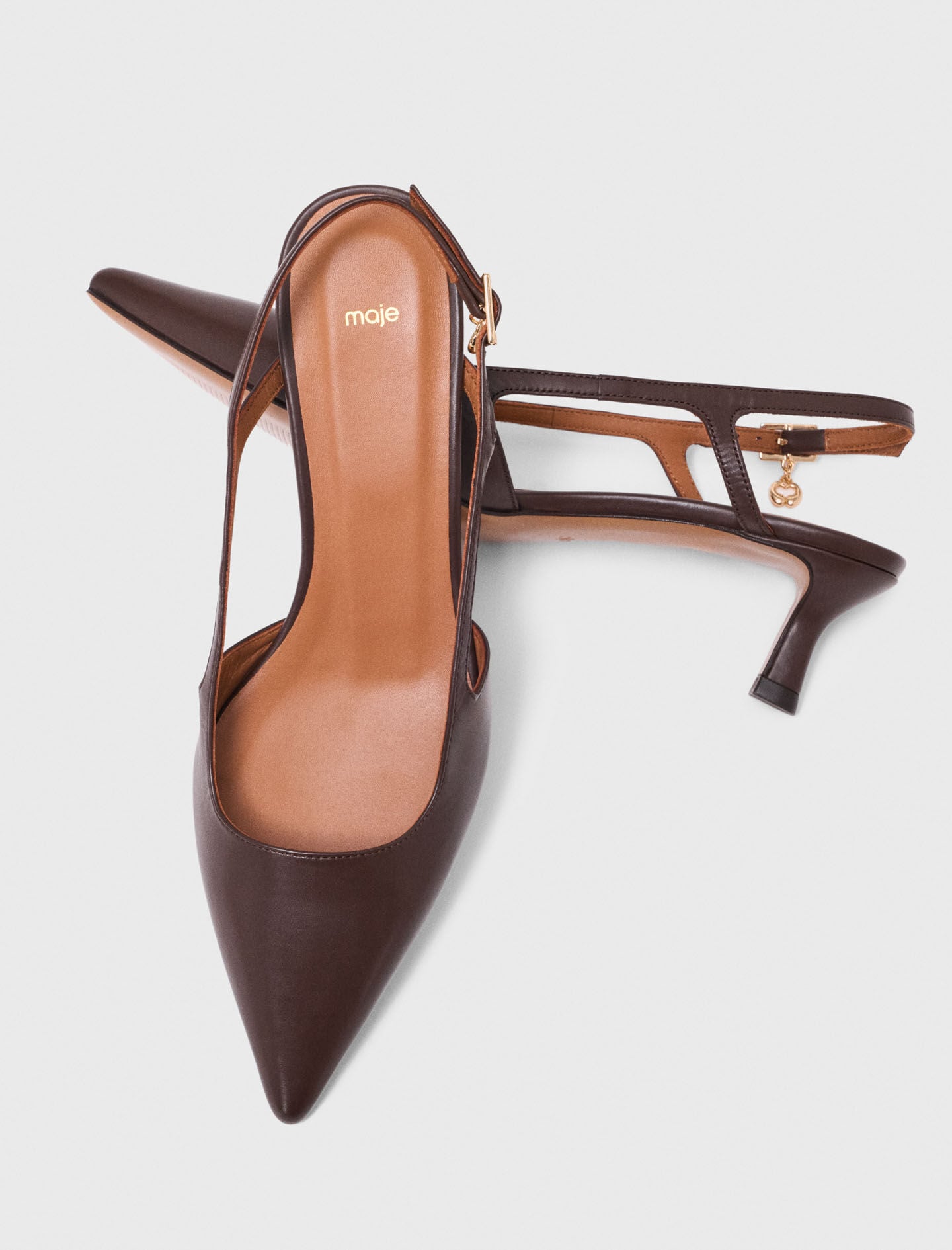 Maje Leather slingbacks