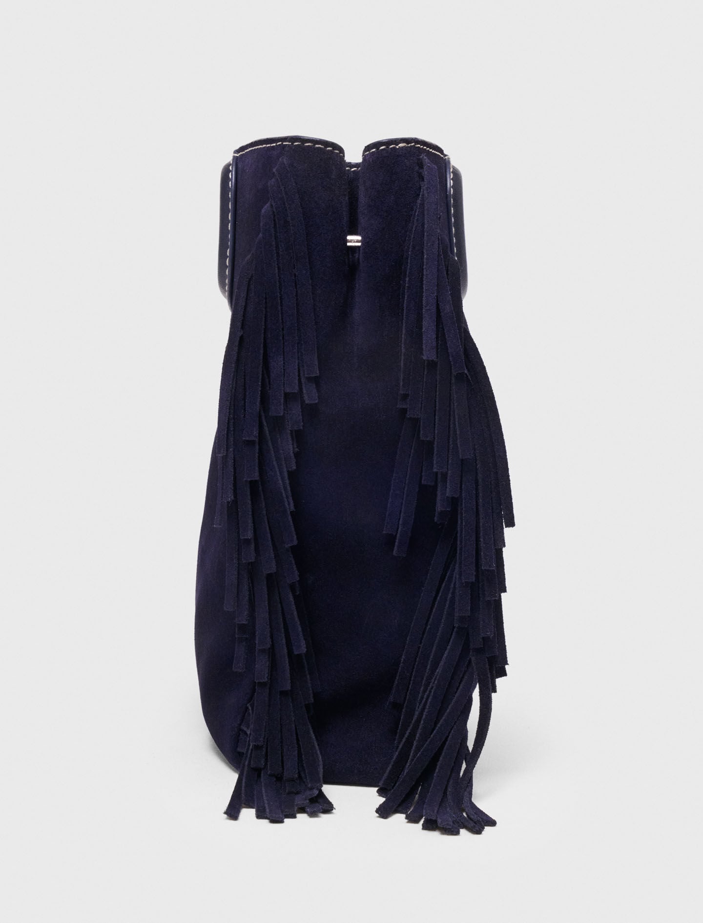 Maje Topstitched suede M bag