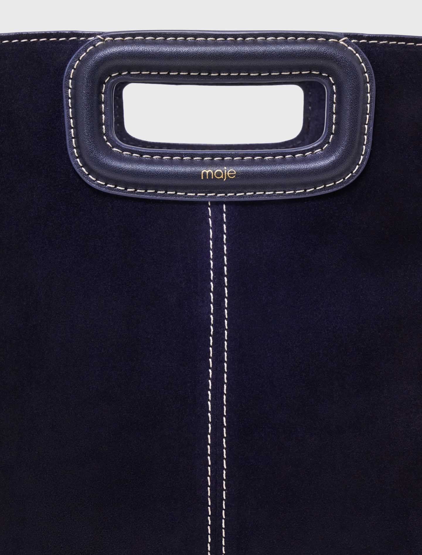 Maje Topstitched suede M bag