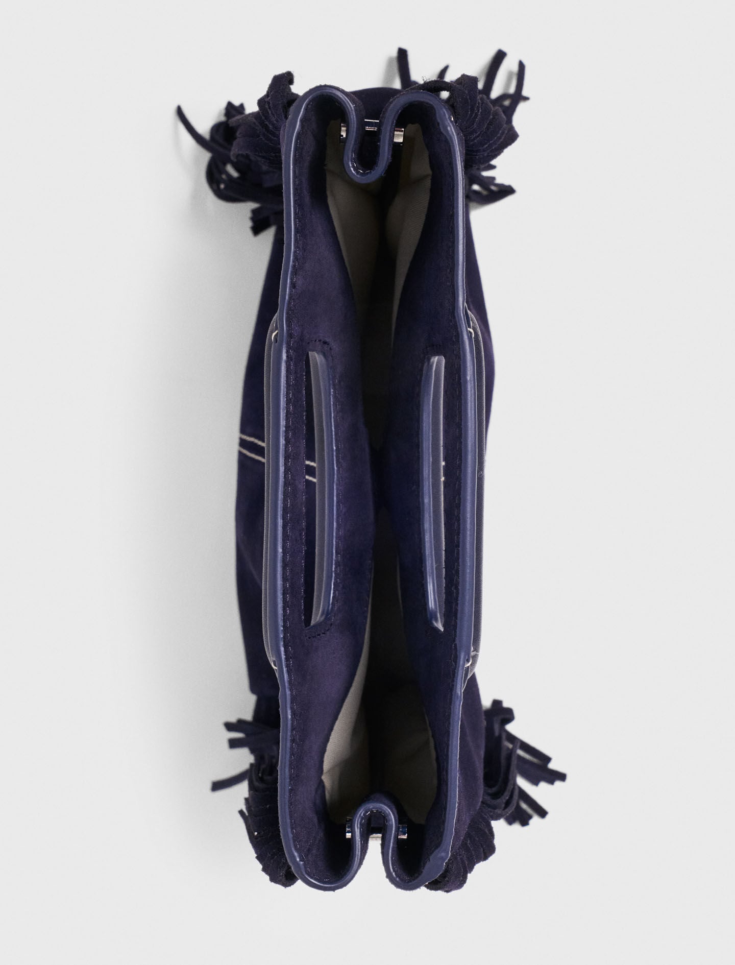 Maje Topstitched suede M bag