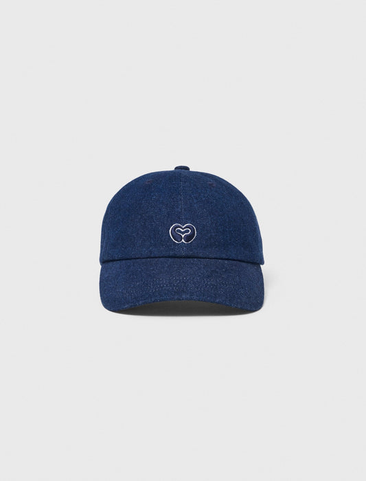 Maje Raw denim cap with logo
