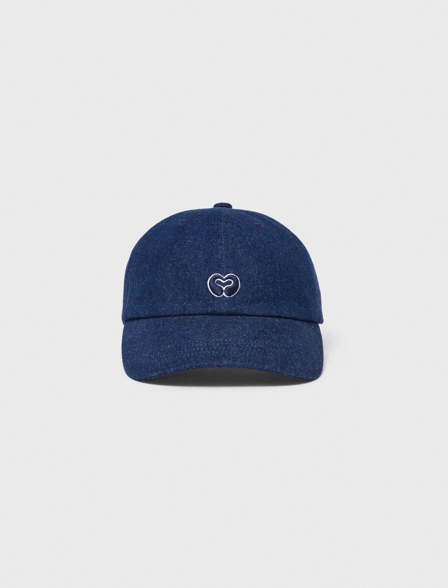Maje Raw denim cap with logo