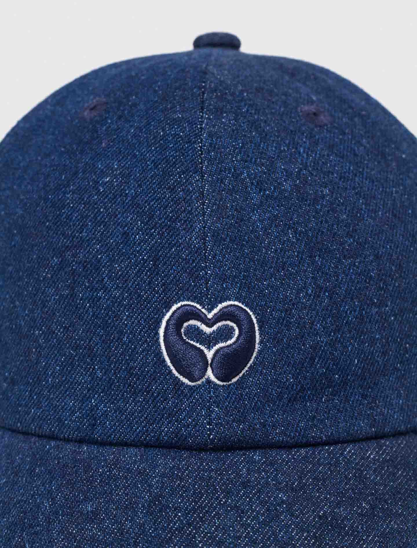 Maje Raw denim cap with logo