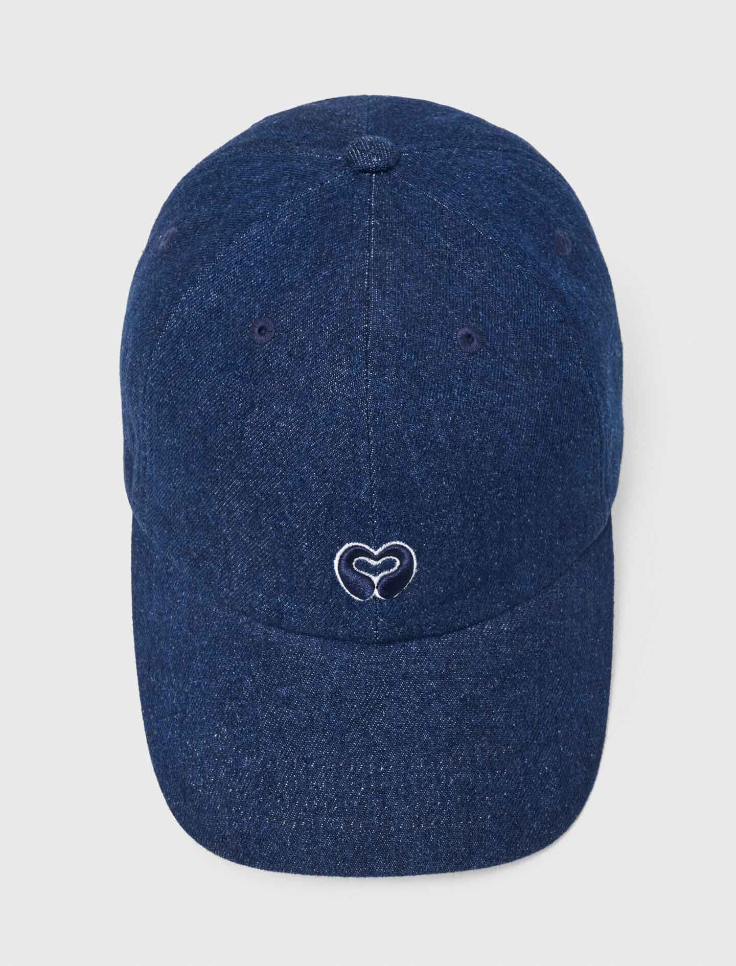 Maje Raw denim cap with logo