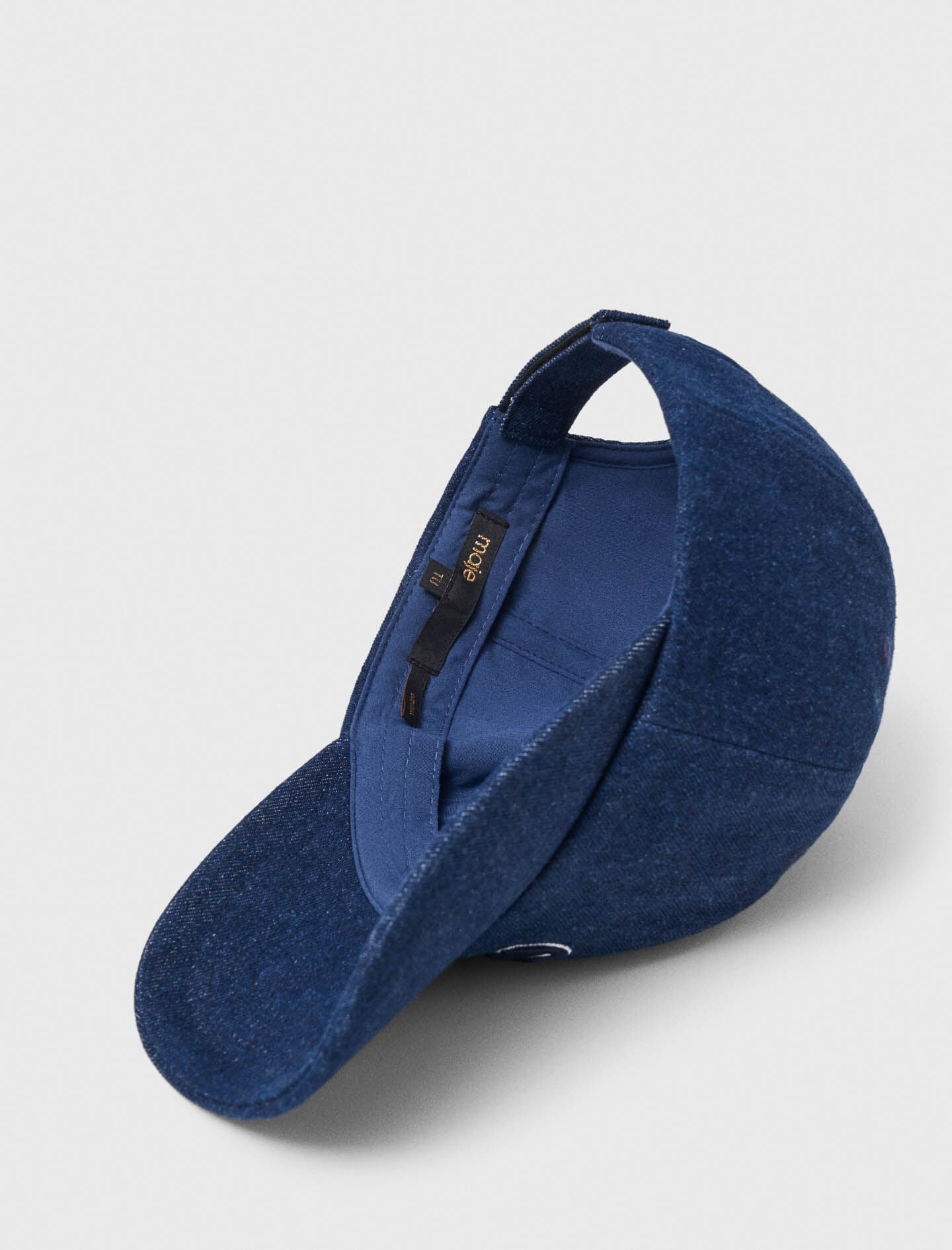 Maje Raw denim cap with logo