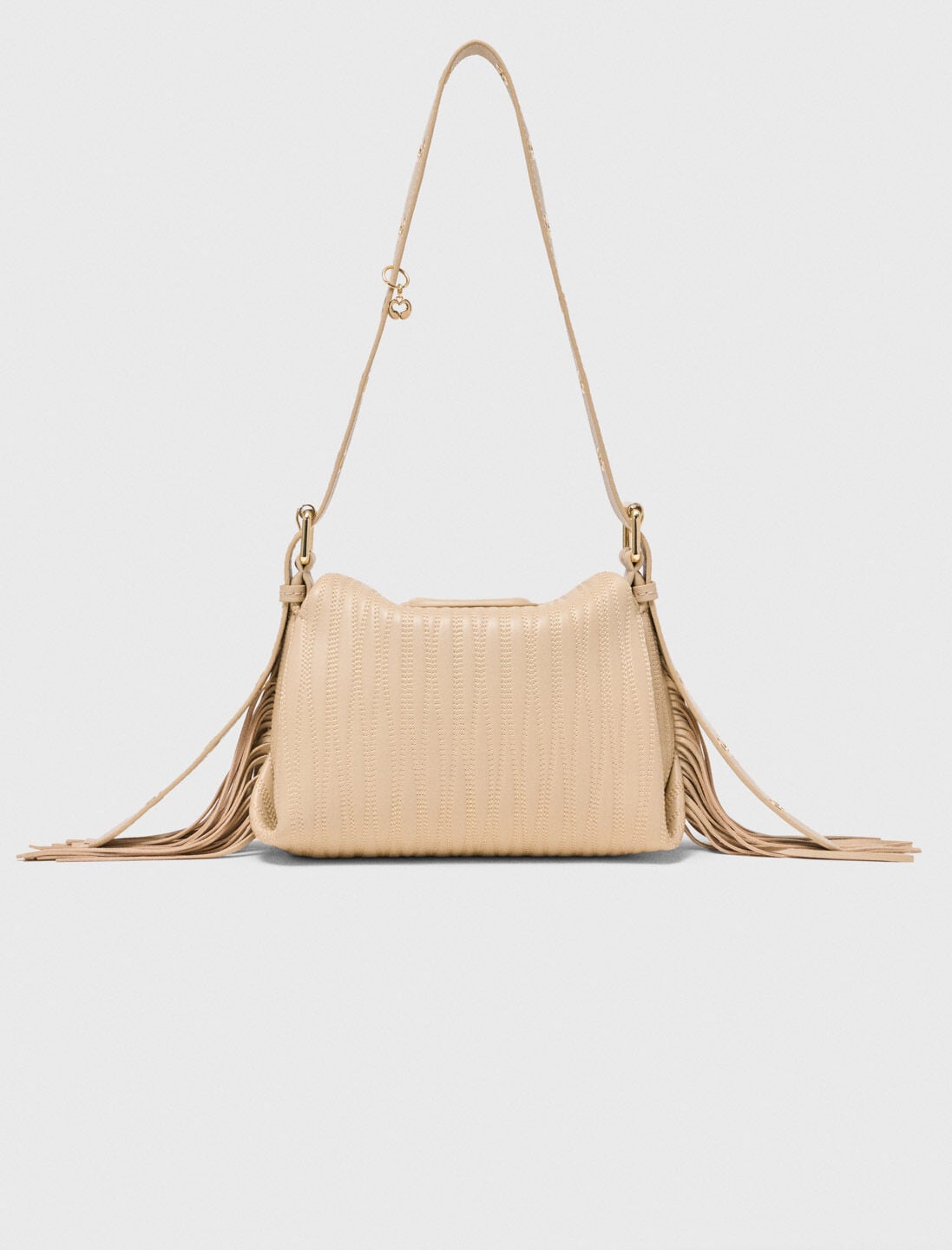 Maje Stitched leather mini Miss M bag