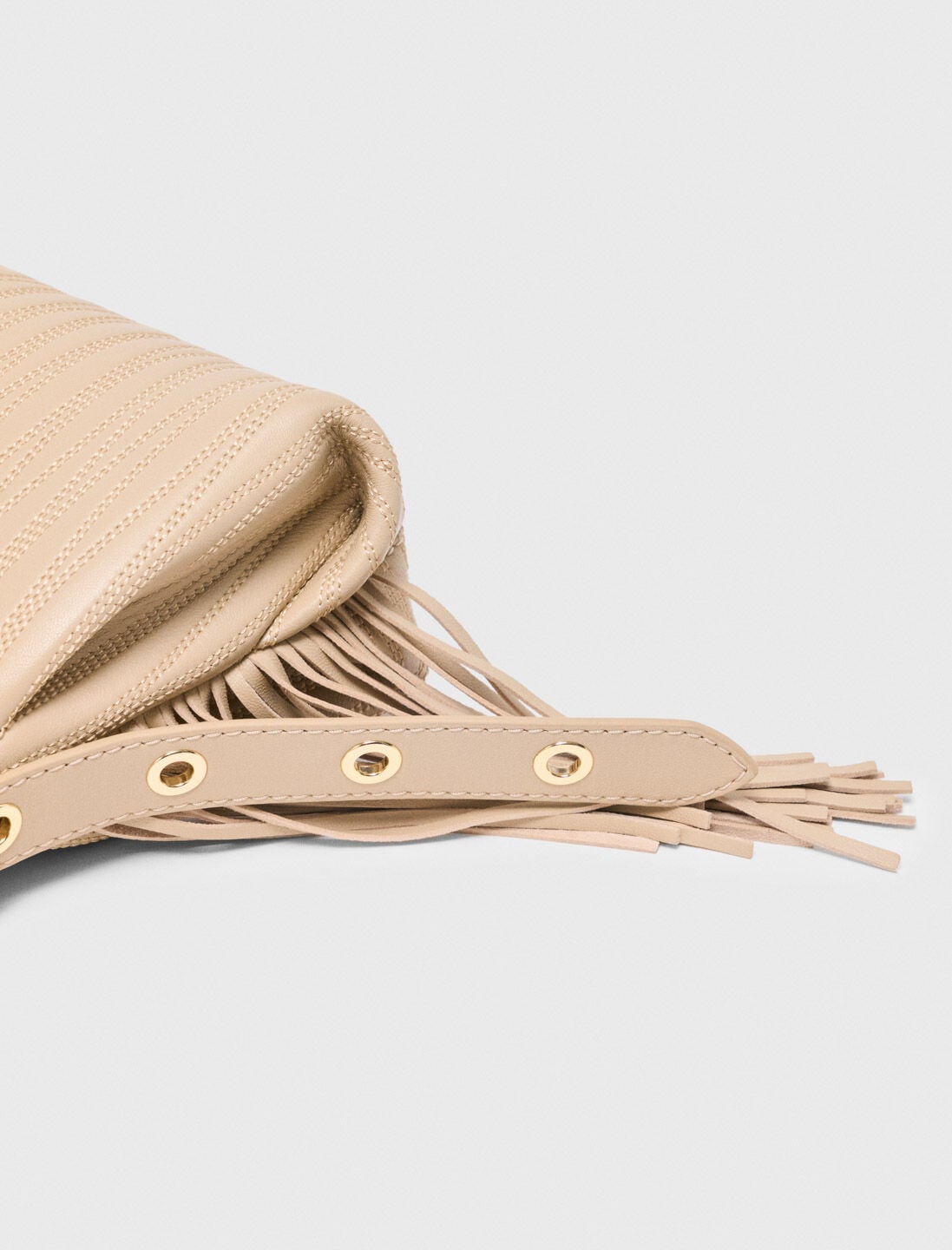 Maje Stitched leather mini Miss M bag