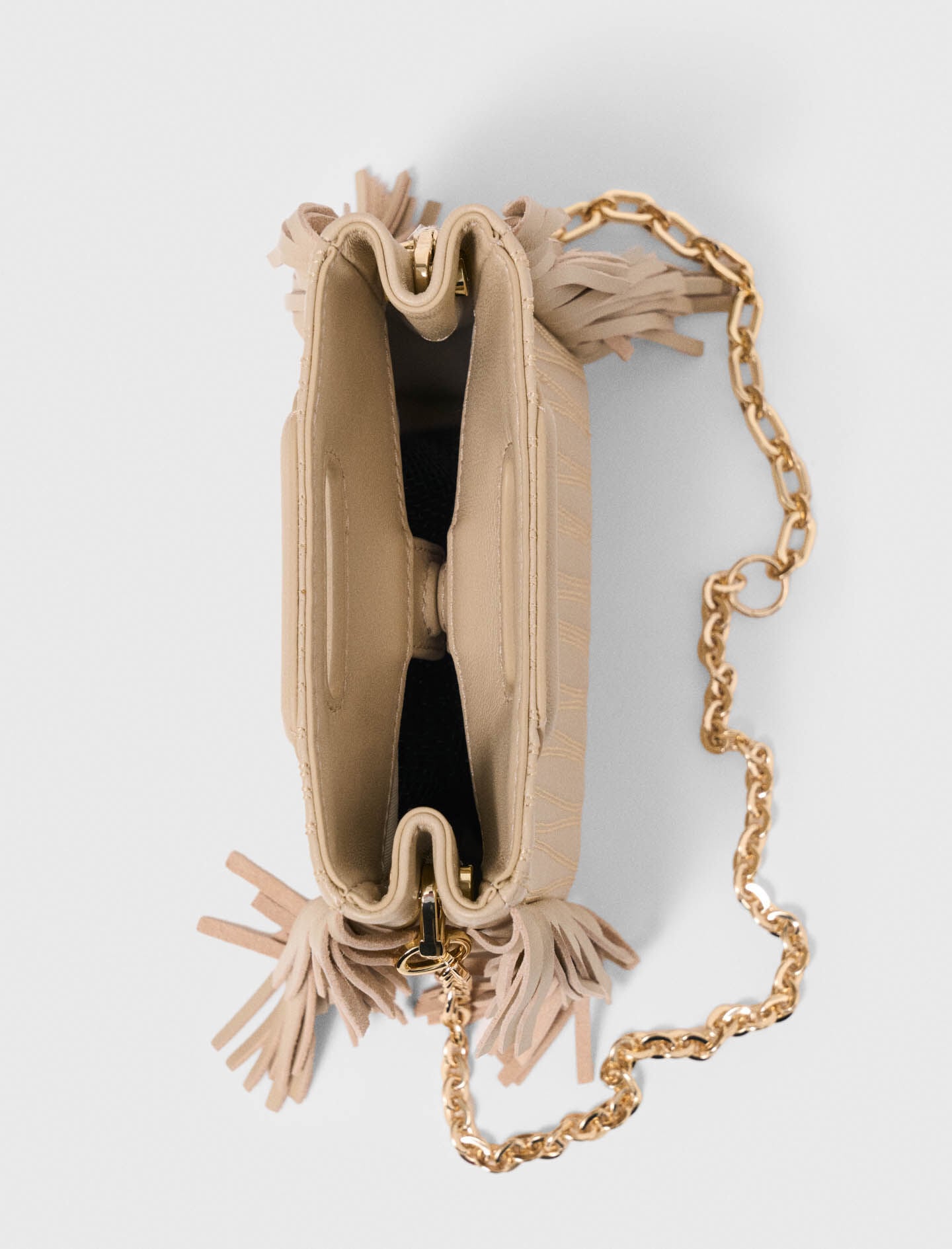 Maje Topstitched leather mini M bag