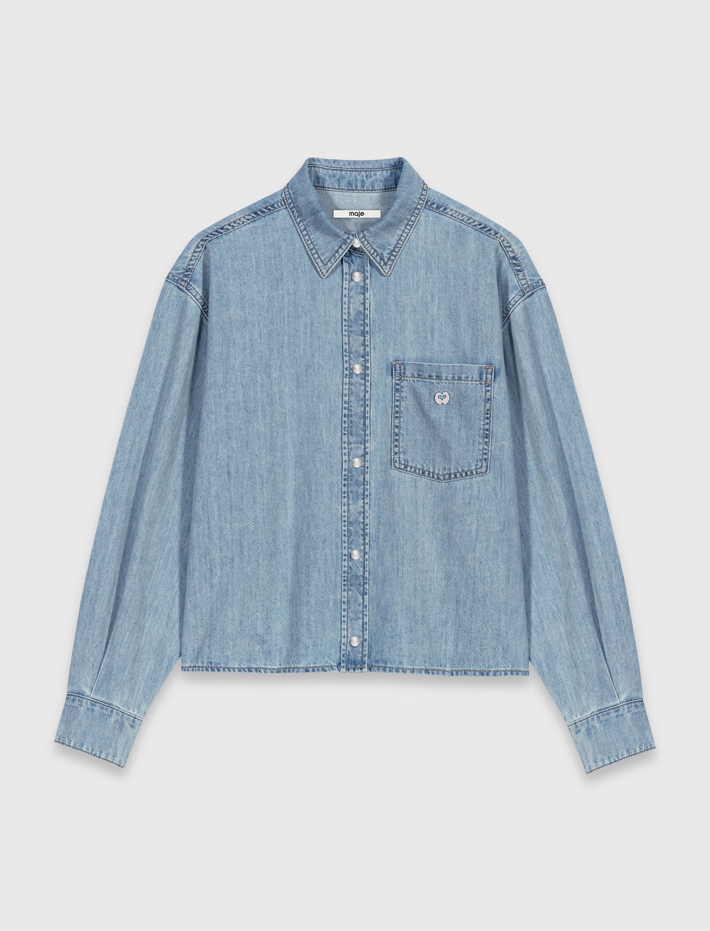 Maje Denim shirt with logo