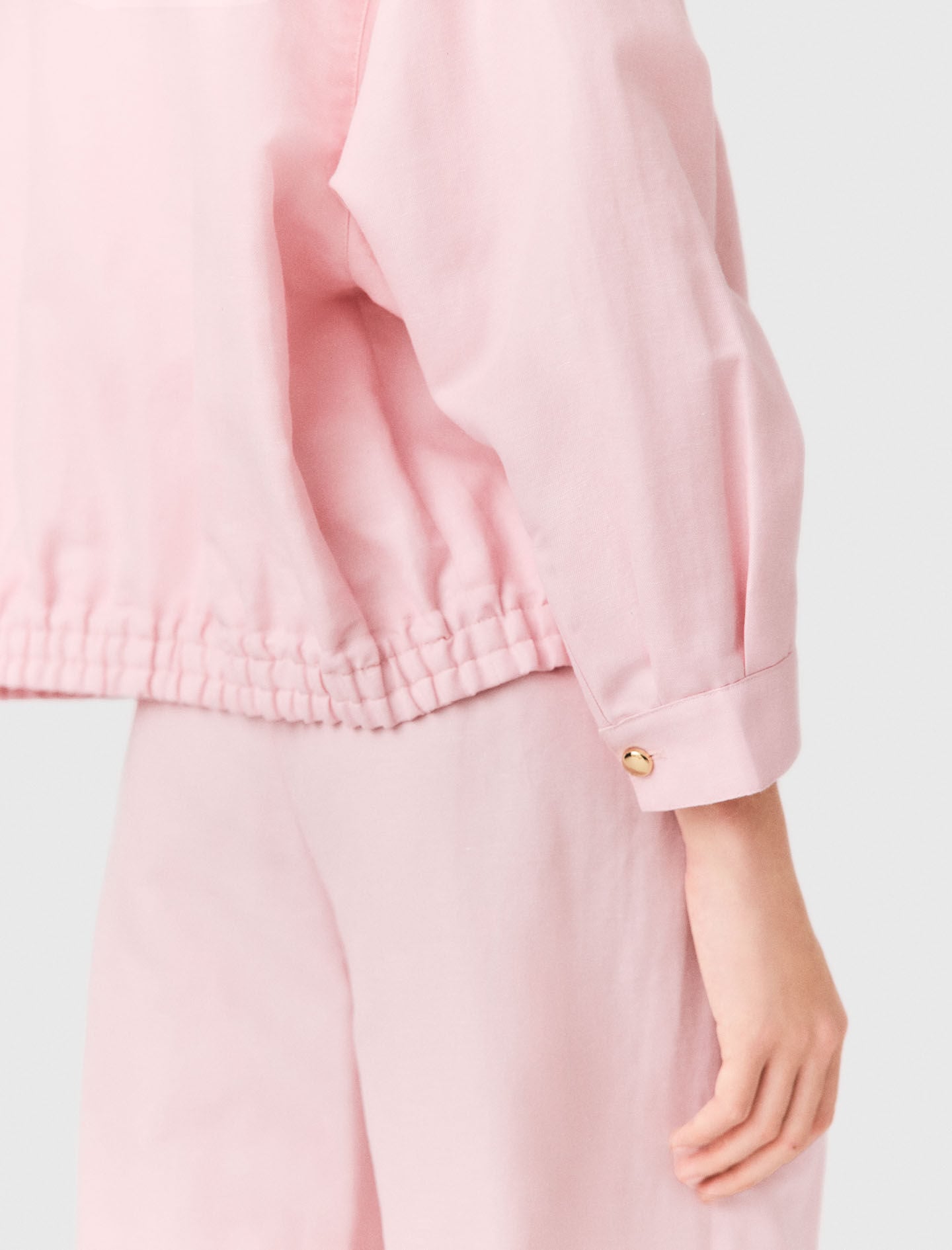 Maje Linen blend bomber jacket