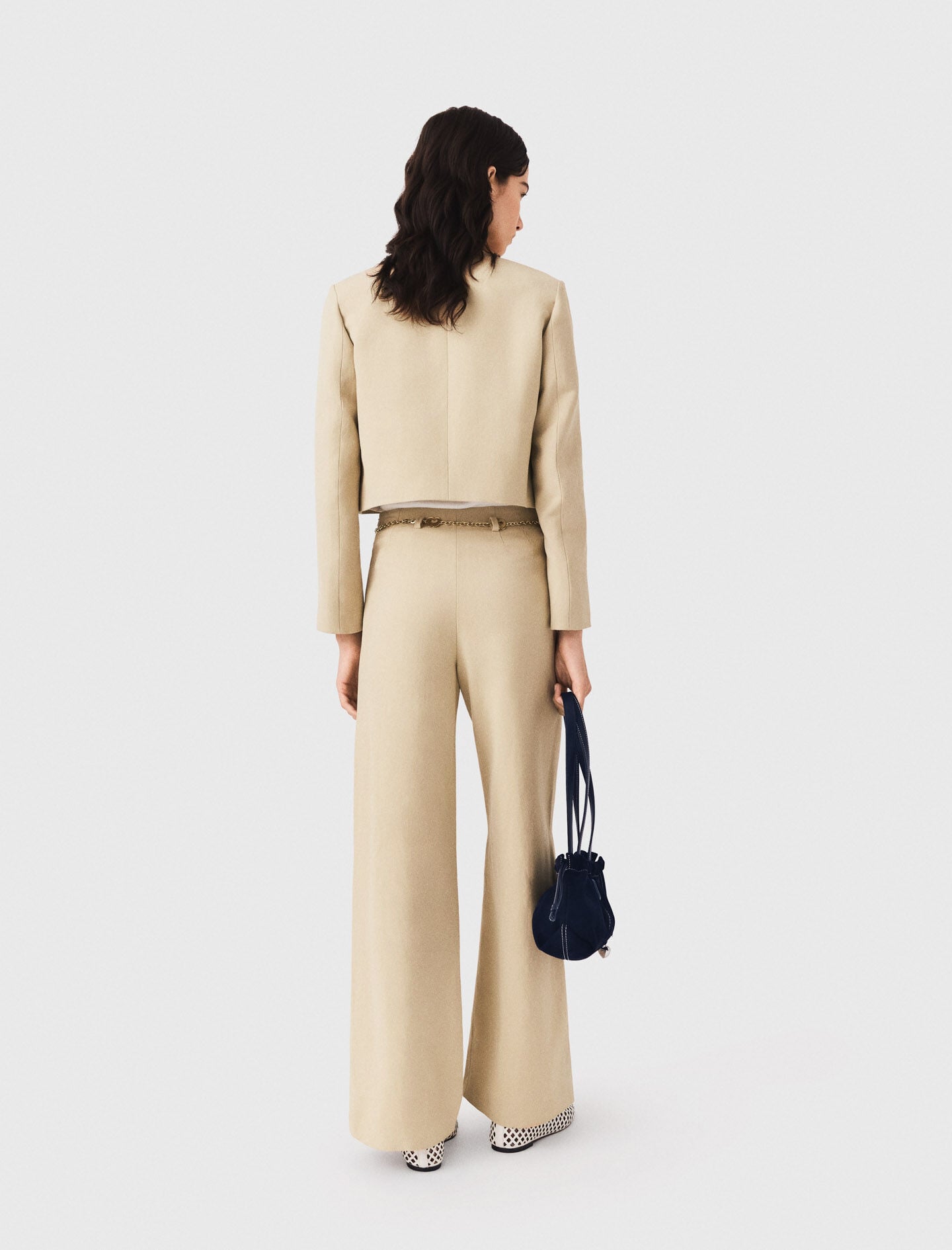 Maje Linen blend suit trousers