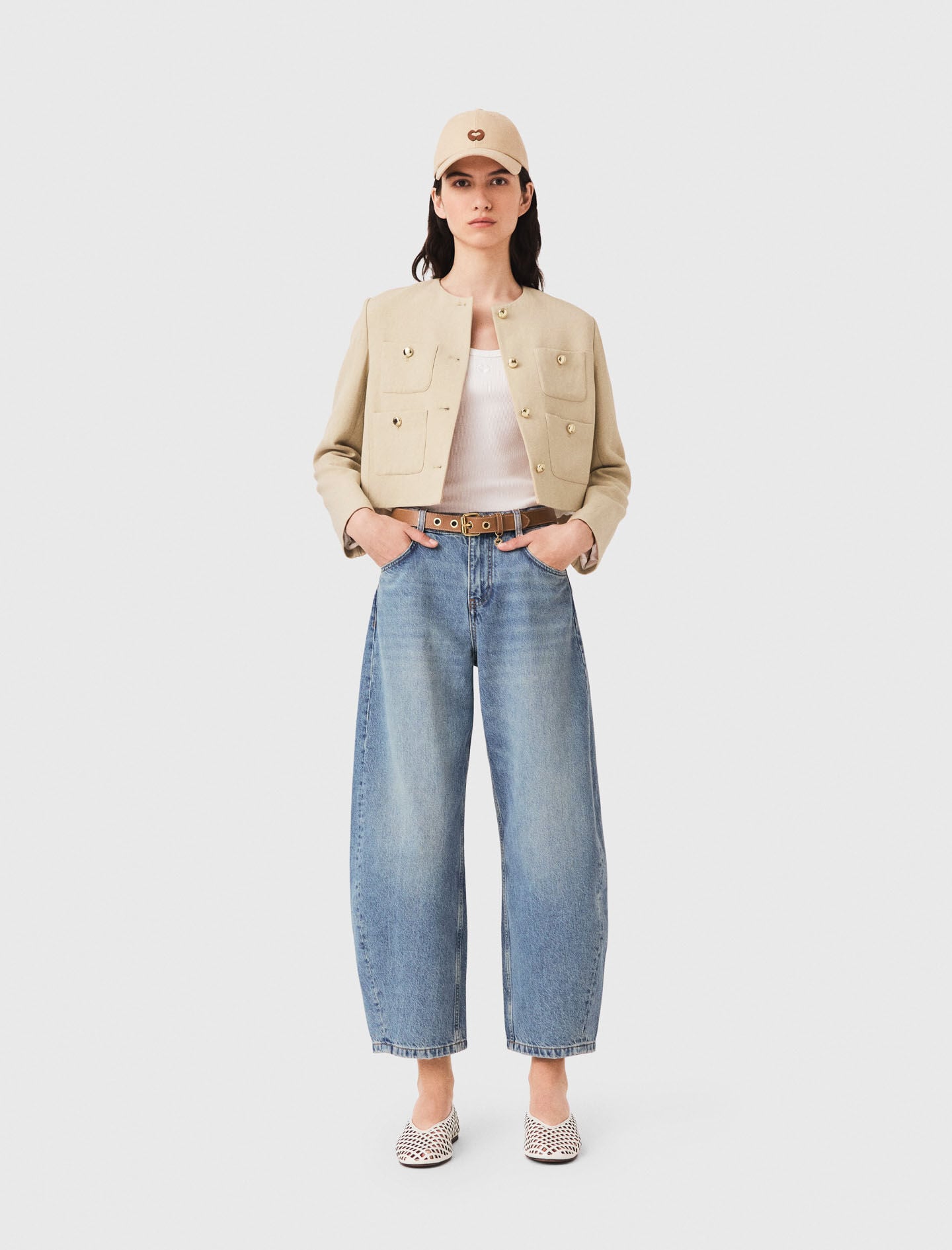 Maje Short linen blend jacket