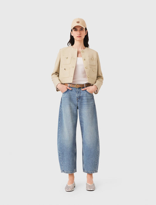 Maje Short linen blend jacket
