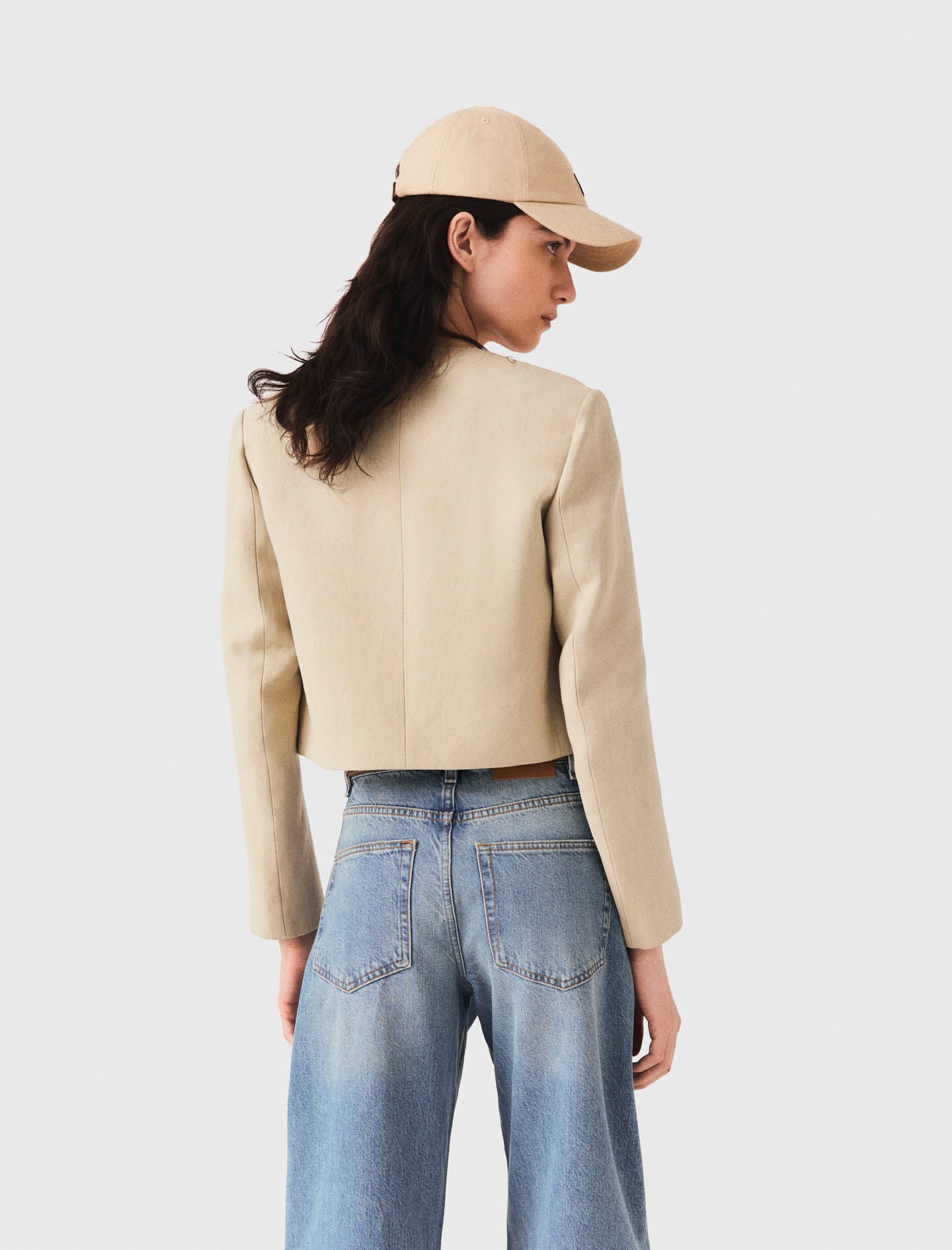 Maje Short linen blend jacket