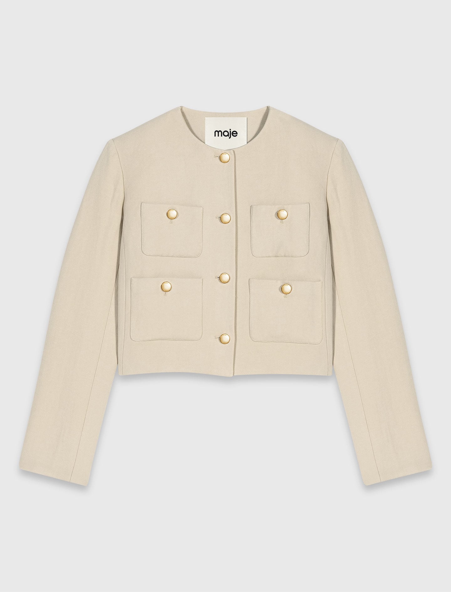 Maje Short linen blend jacket