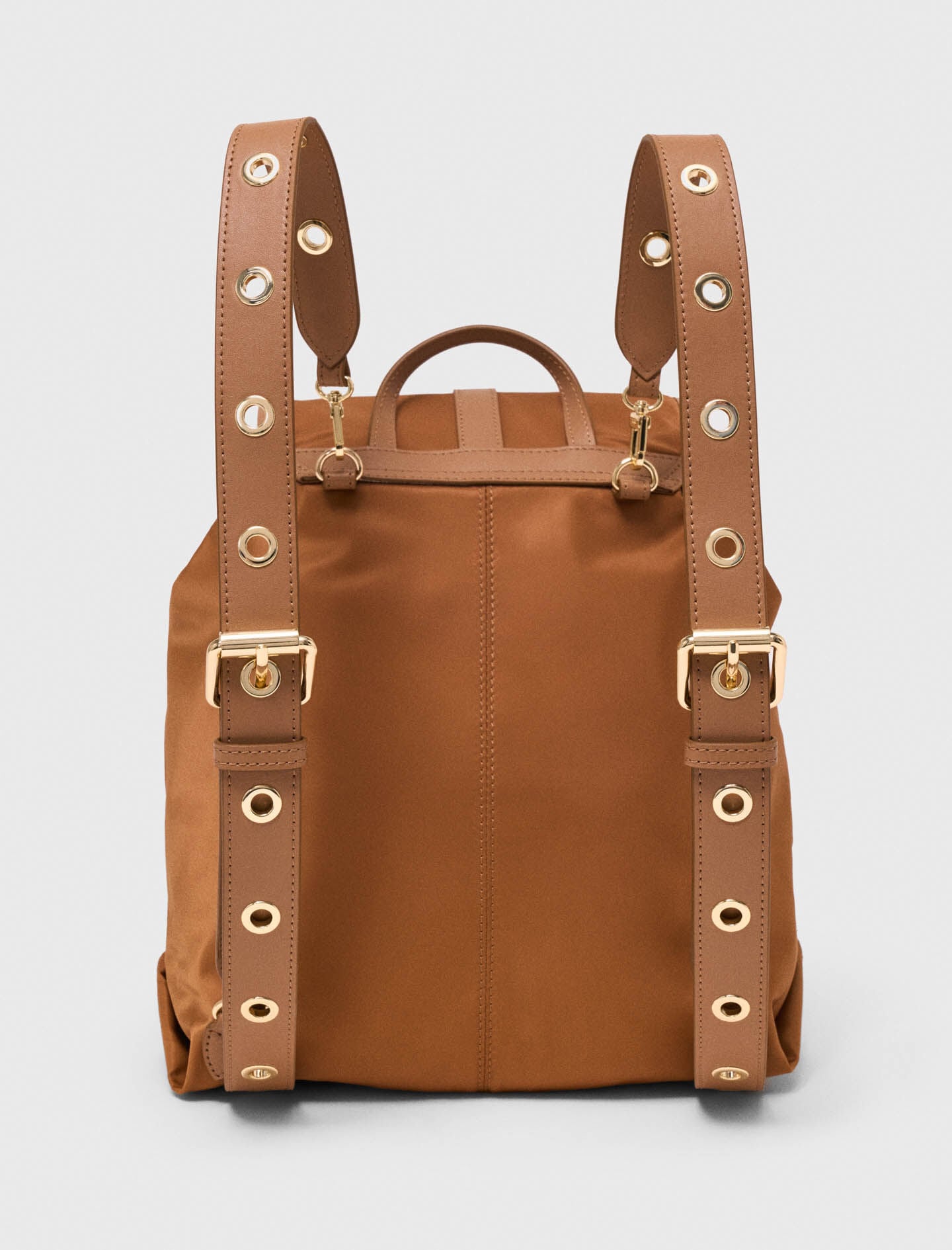 Maje Leather and nylon backpack
