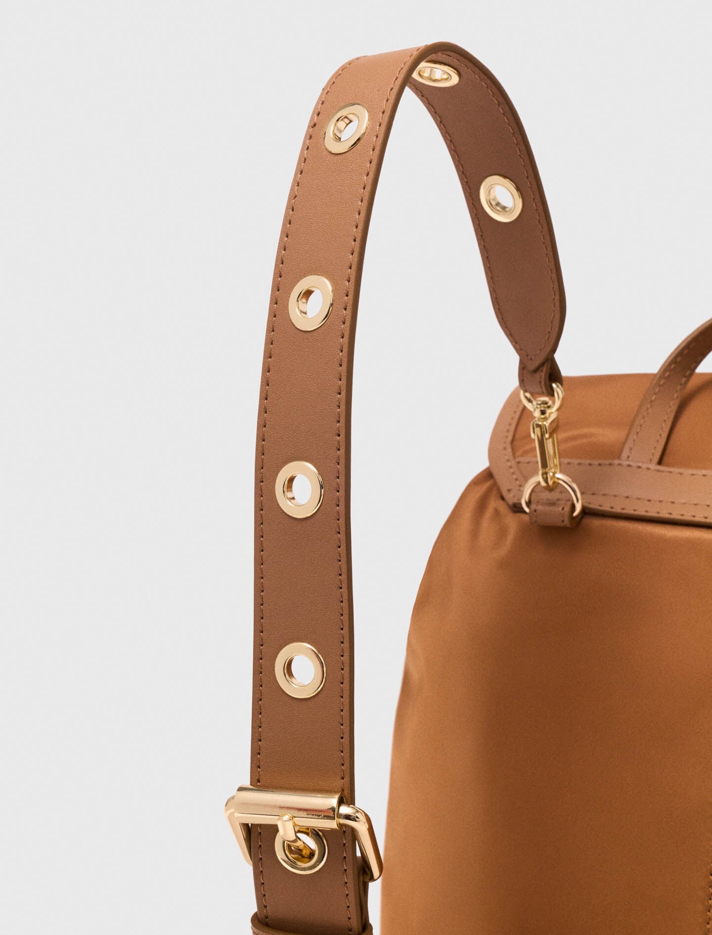 Maje Leather and nylon backpack