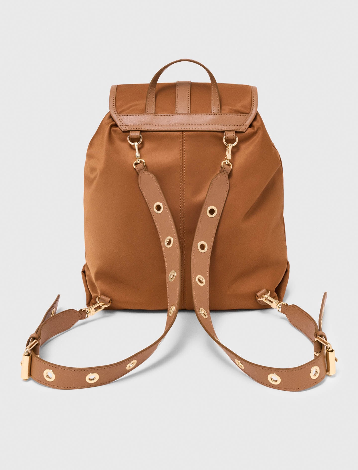 Maje Leather and nylon backpack