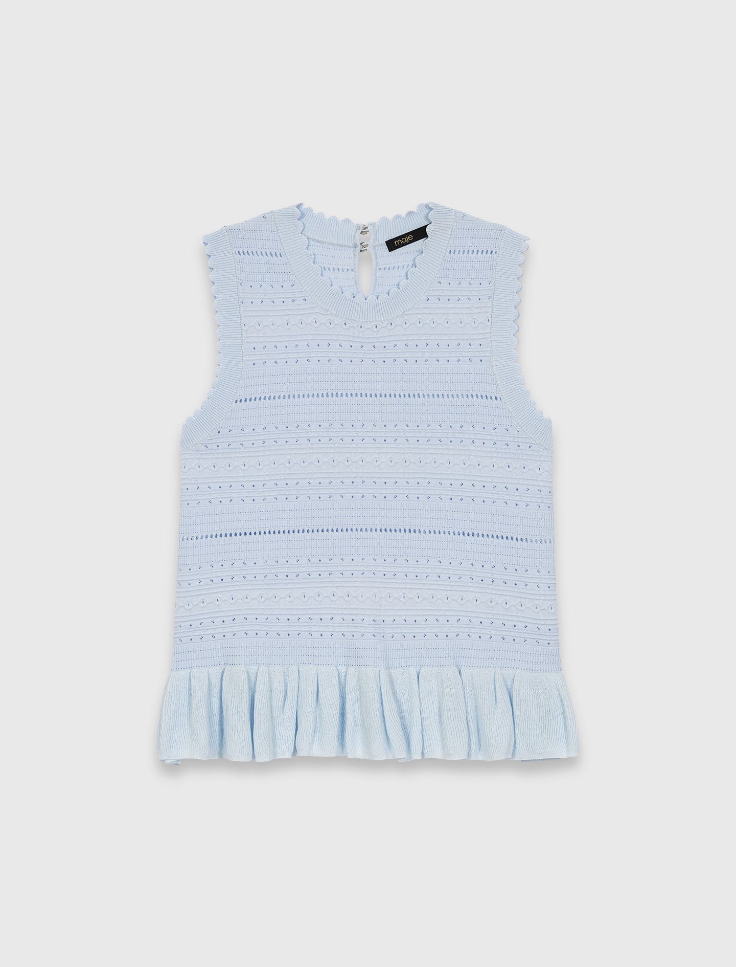 Maje Ruffled knit top