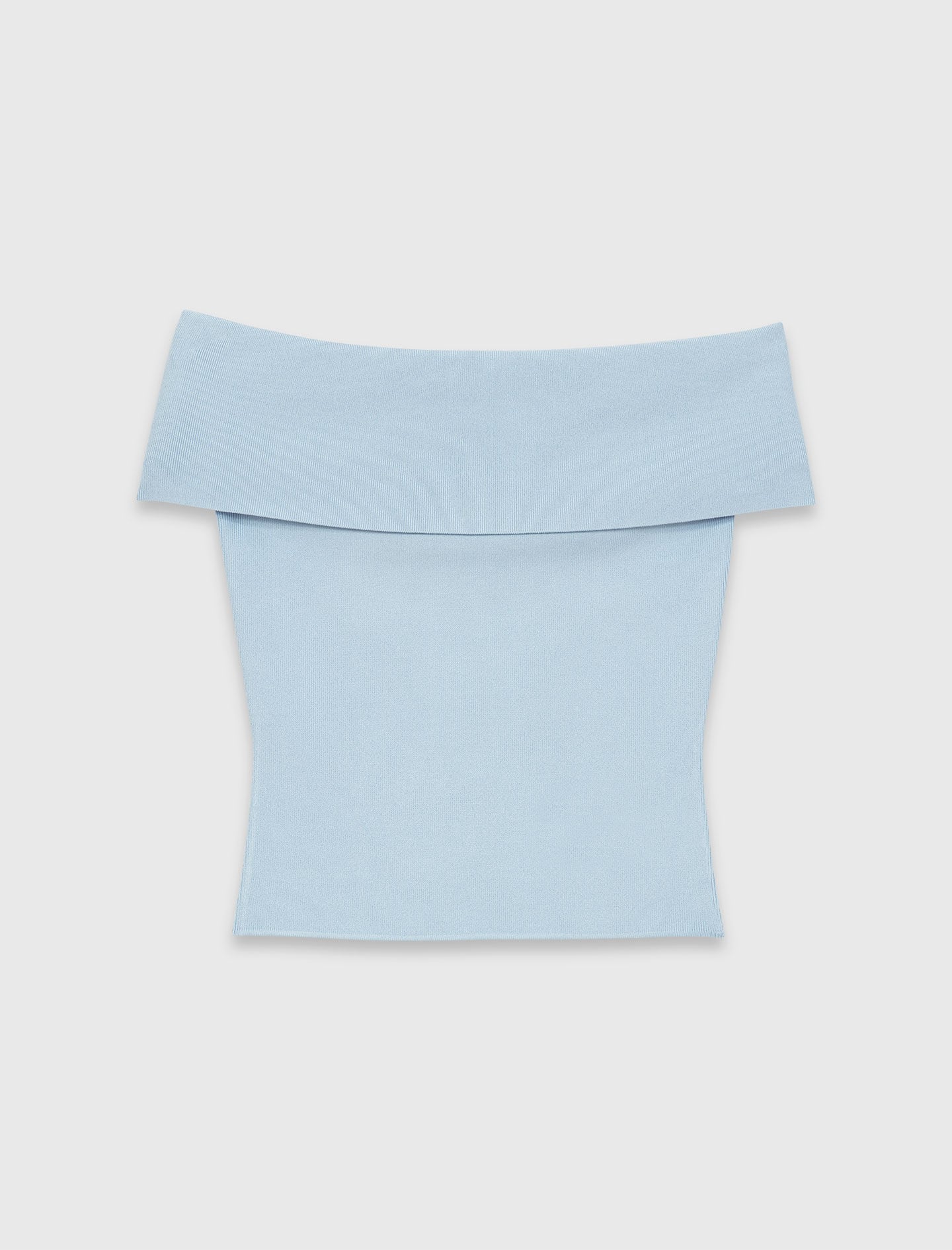 Maje Bardot rib knit top