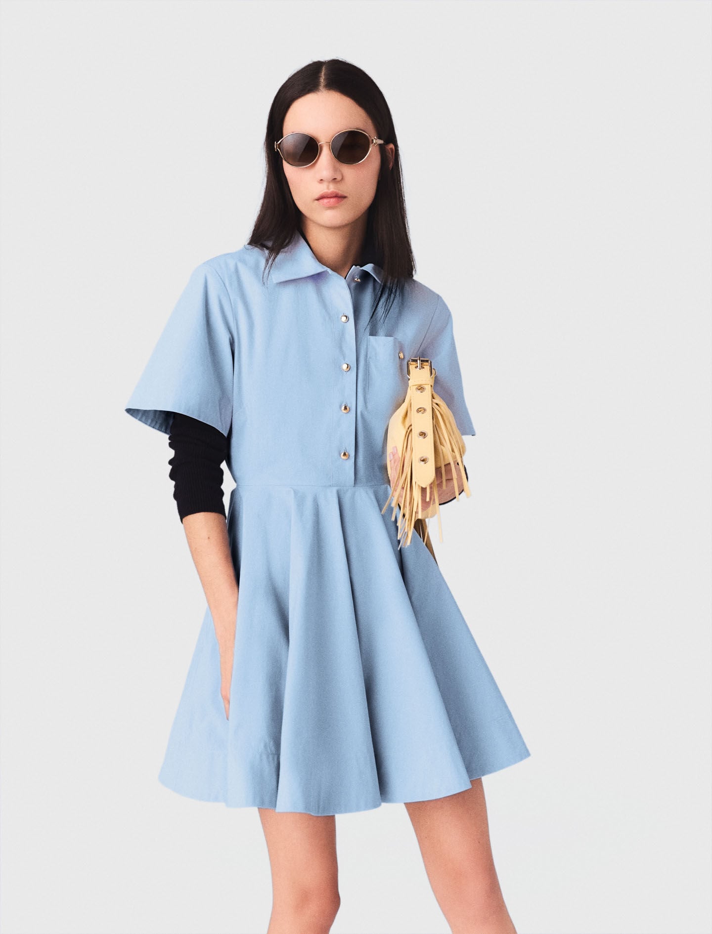 Maje Flared shirt dress