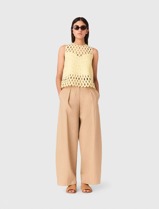 Maje Crochet rhinestone top