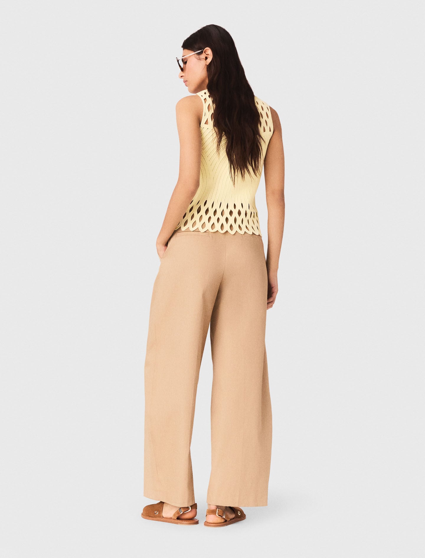 Maje Crochet rhinestone top
