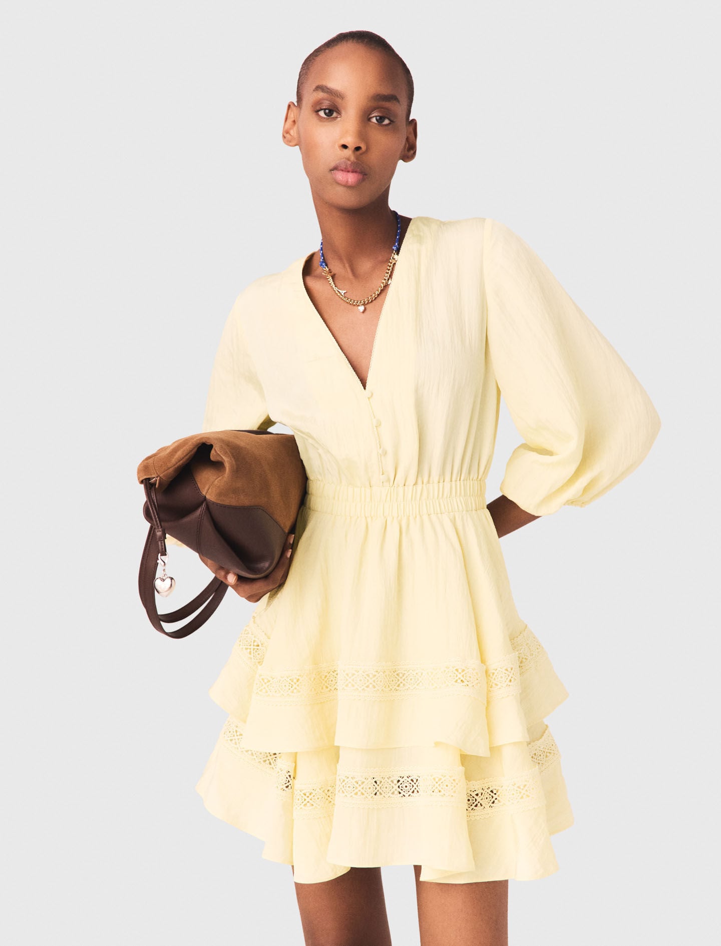 Maje Short ruffled dress