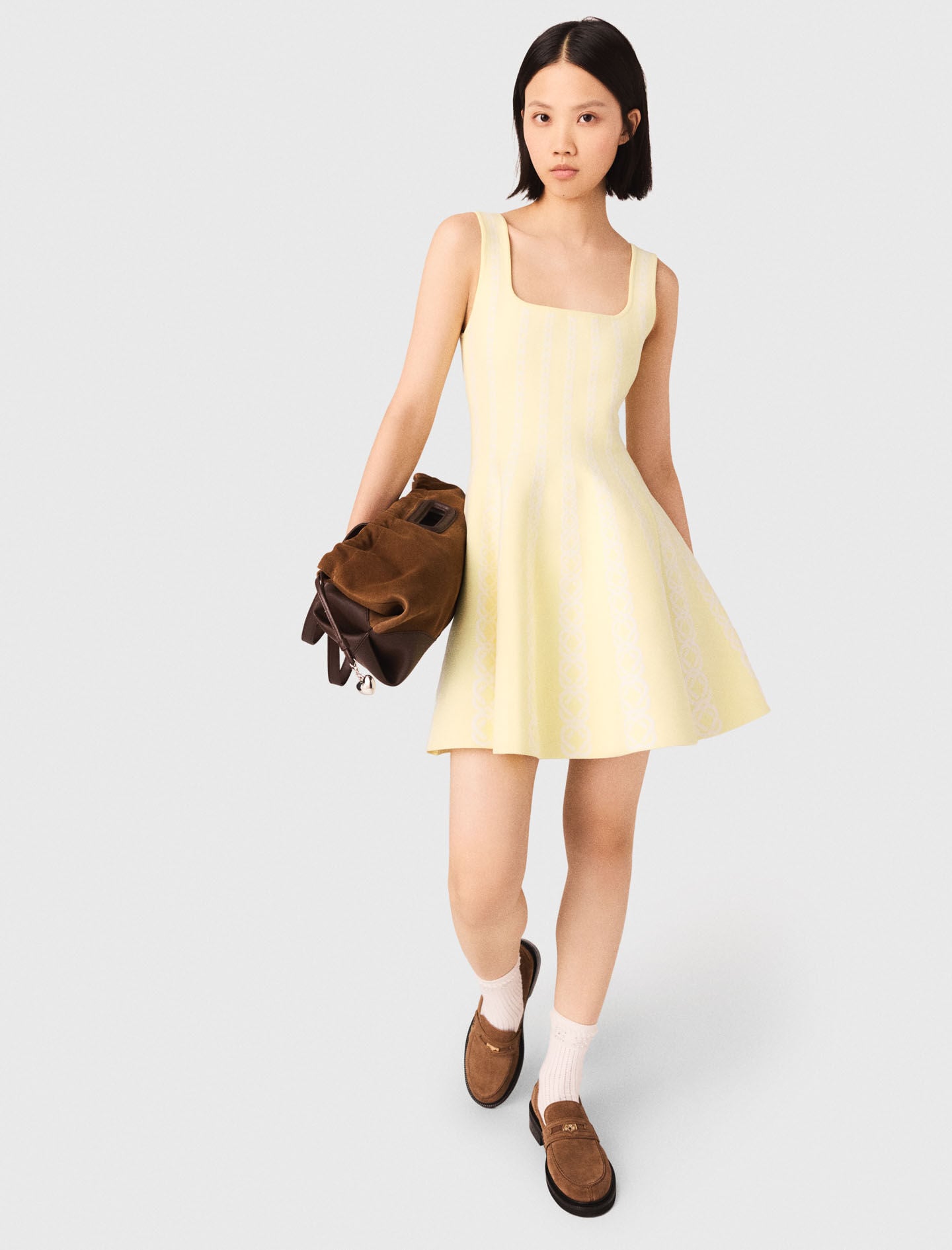 Maje Jacquard knit short dress