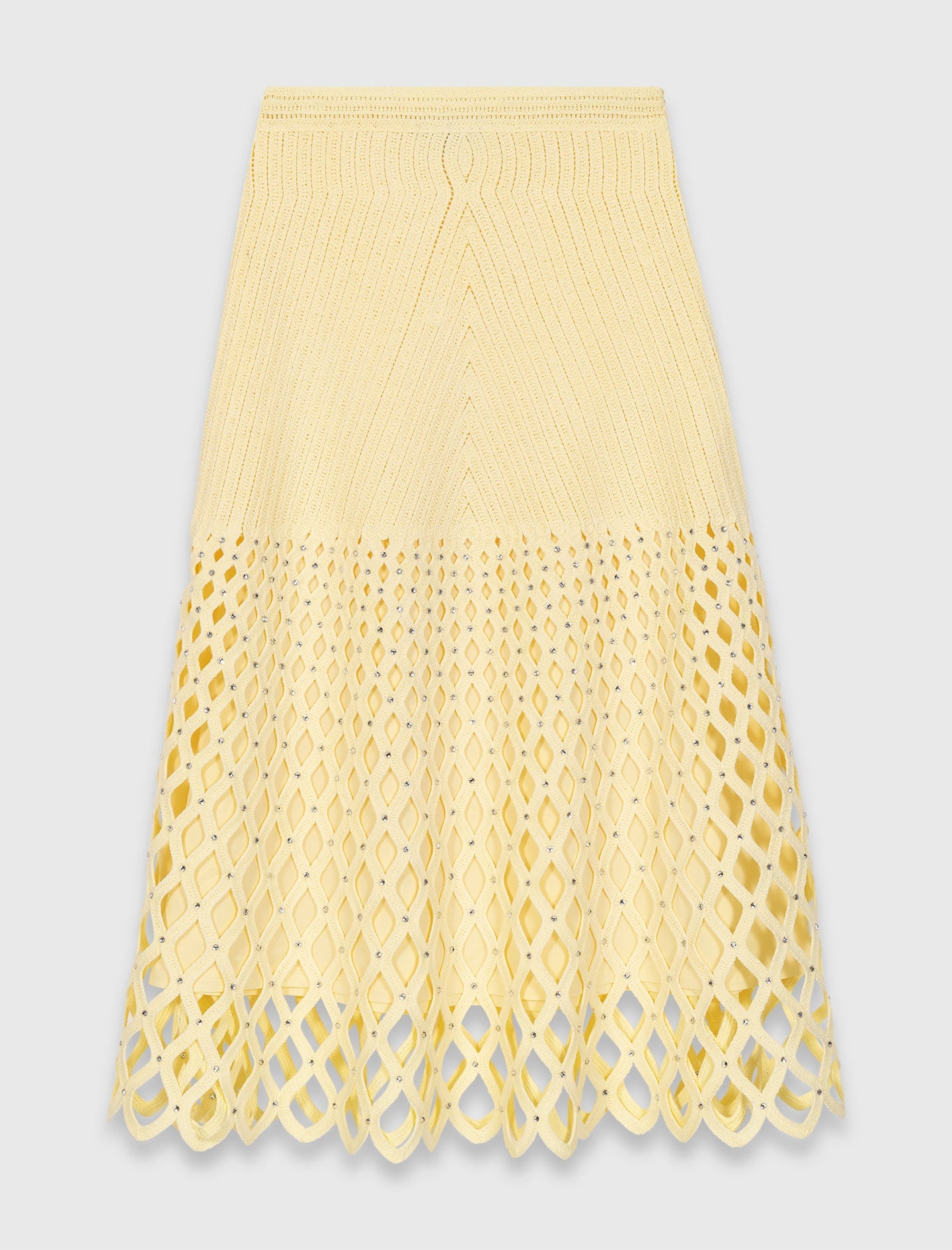 Maje Crochet rhinestone skirt