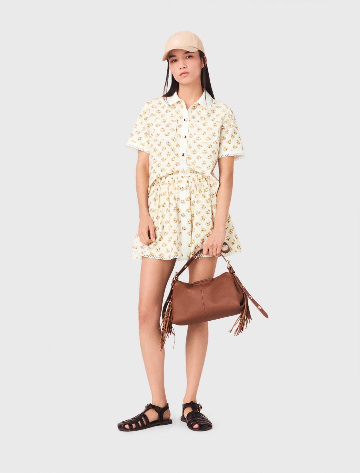 Maje Patterned shirt with croquet trim