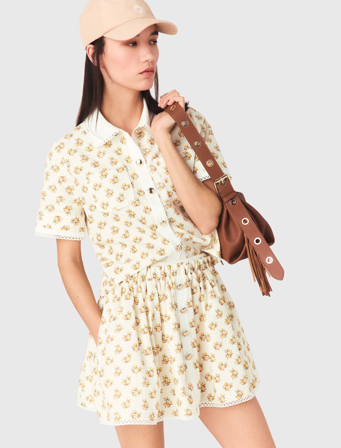 Maje Patterned shirt with croquet trim