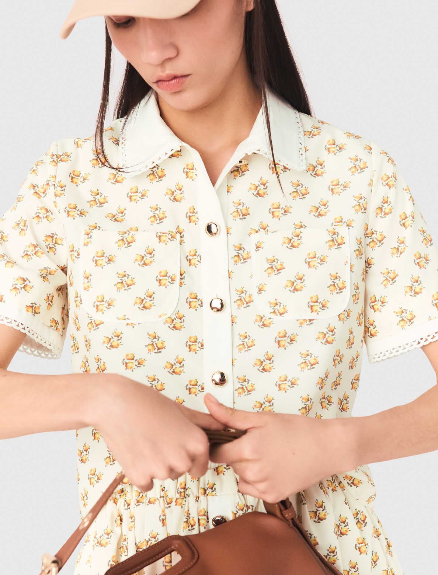 Maje Patterned shirt with croquet trim