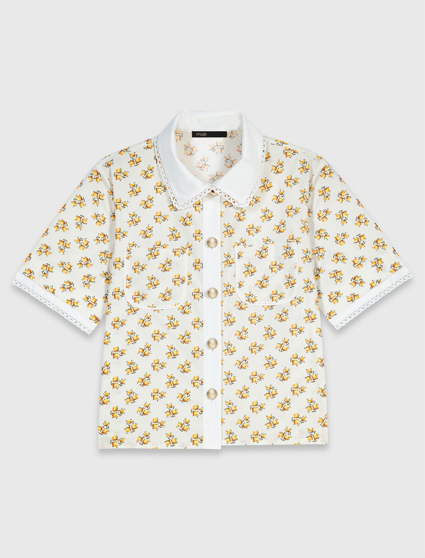 Maje Patterned shirt with croquet trim