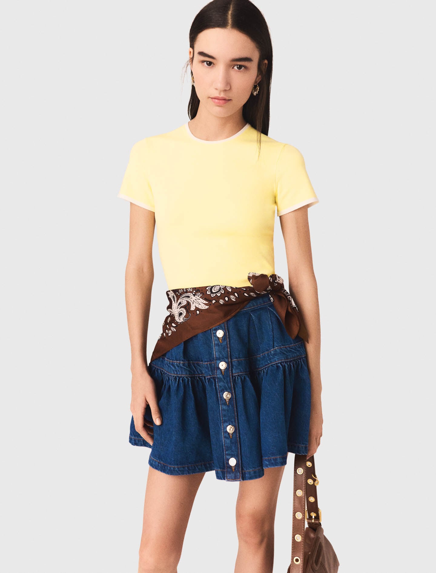 Maje Round back cut-out sweater