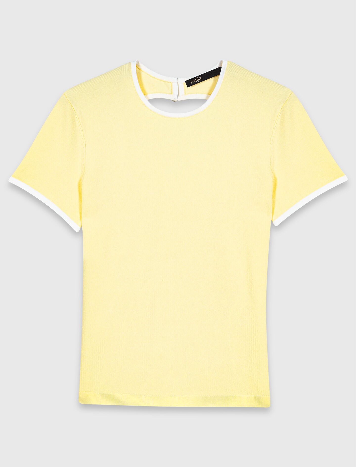 Maje Round back cut-out sweater