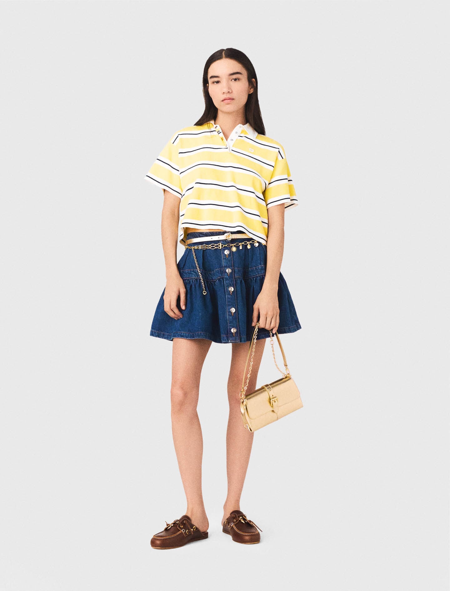 Maje Striped short-sleeve polo