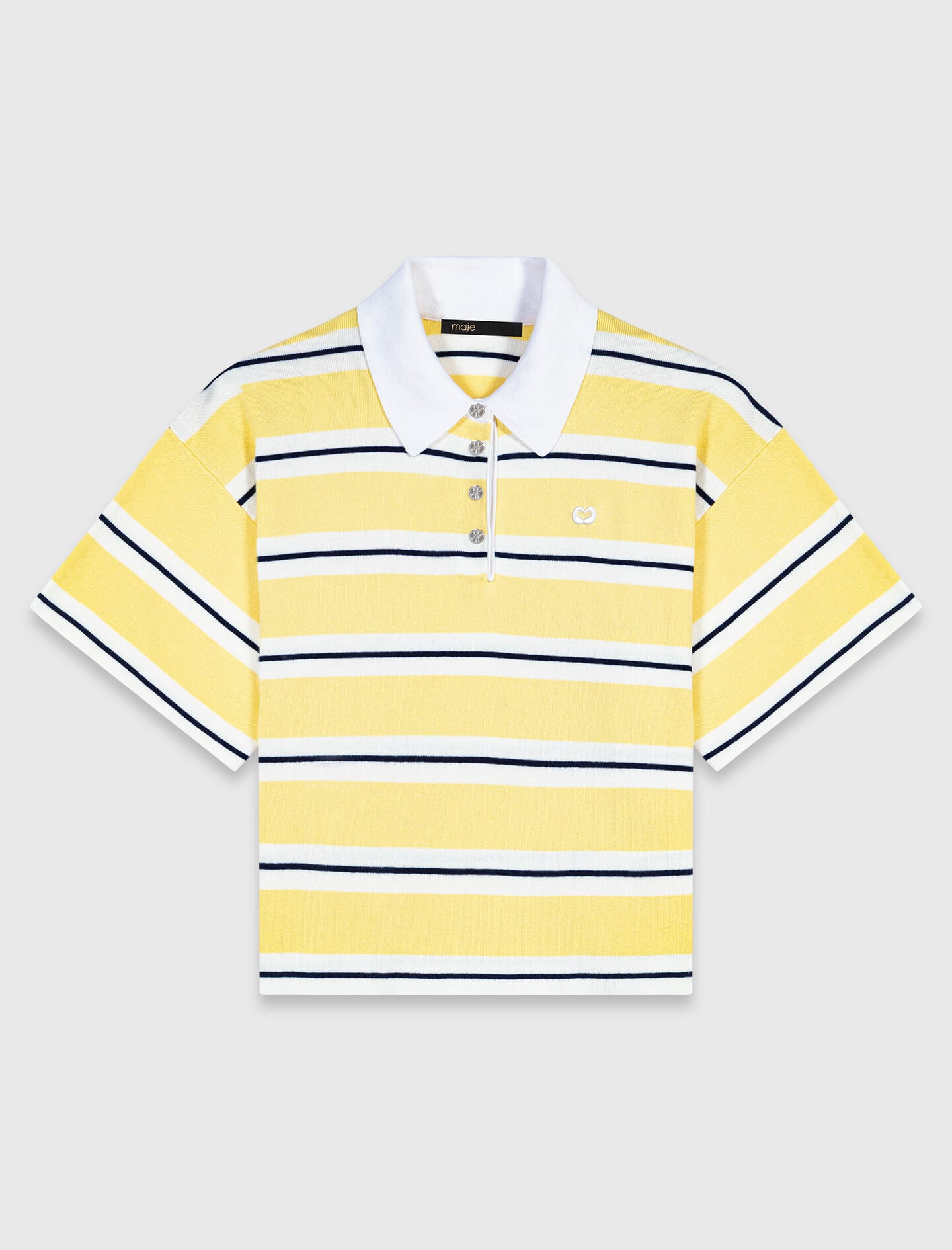 Maje Striped short-sleeve polo