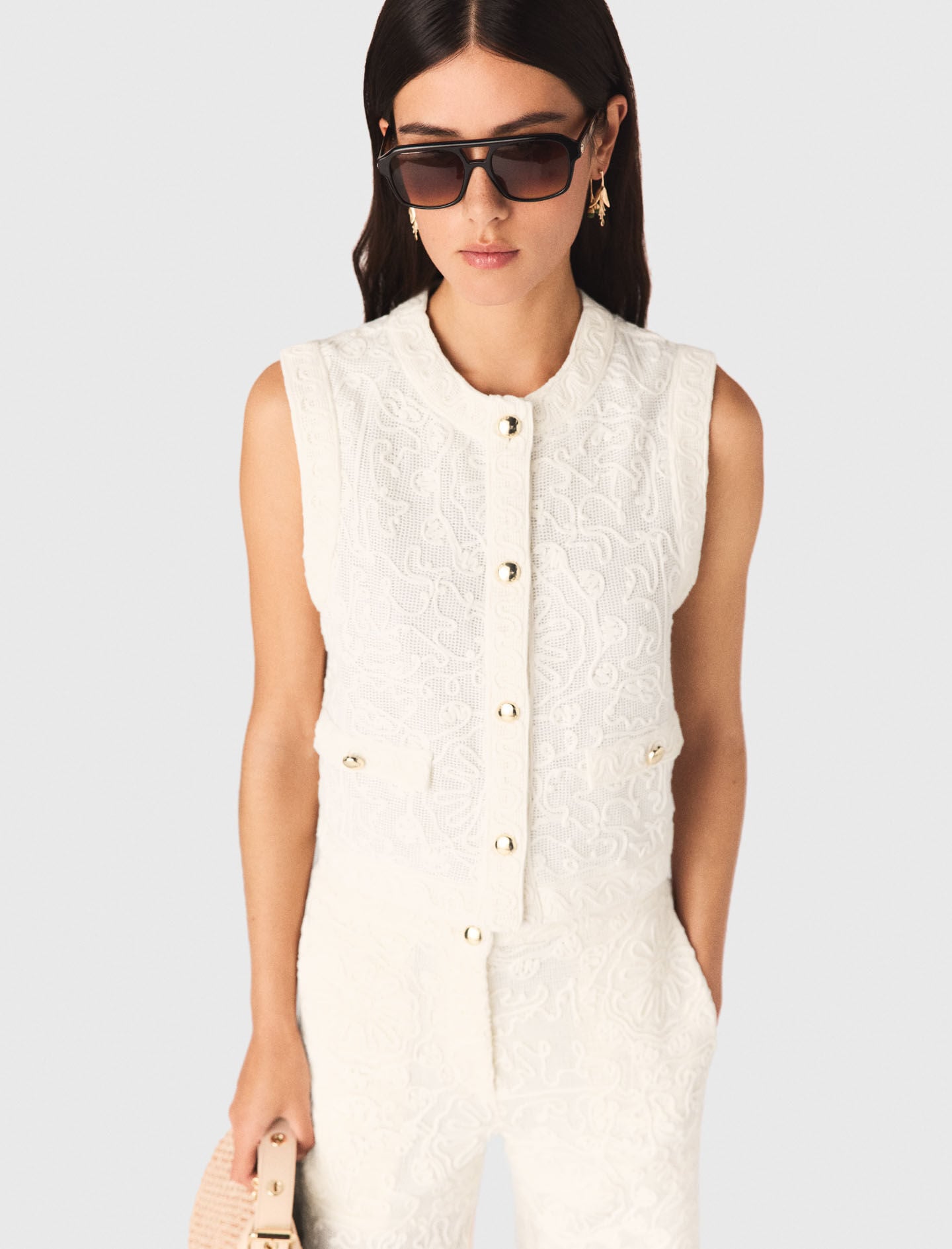 Maje Guipure lace jacket