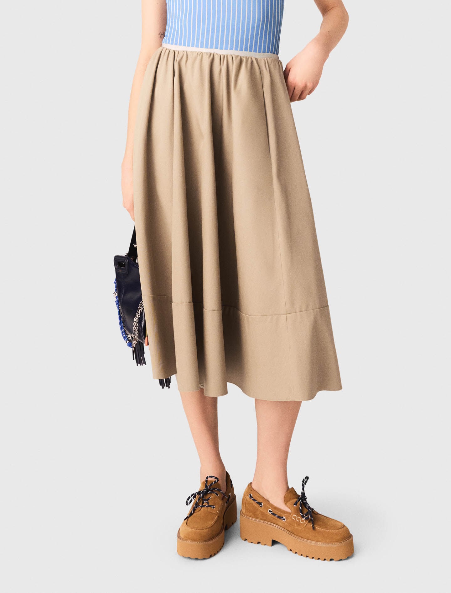 Maje Mid-length cotton skirt