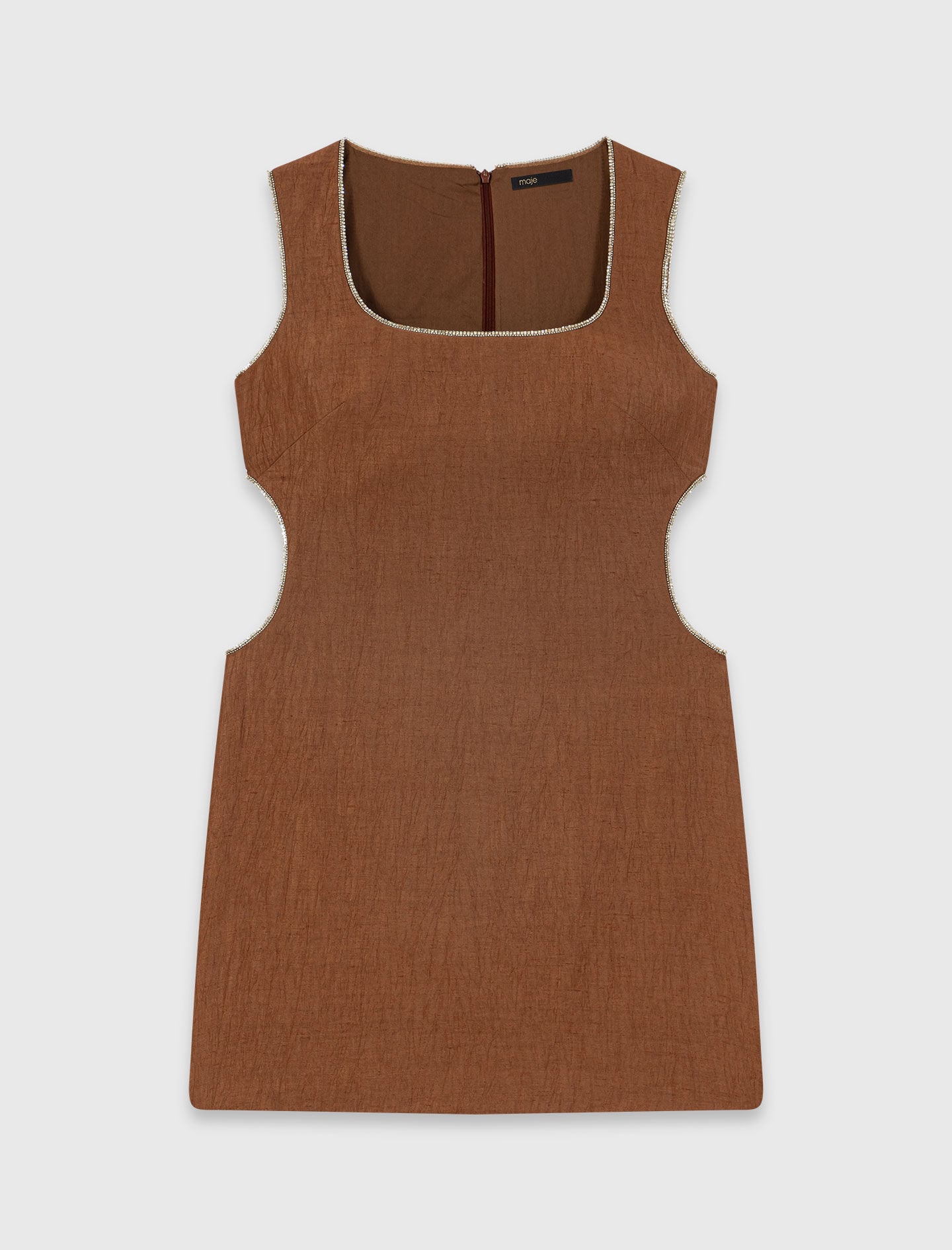 Maje Short linen-blend dress