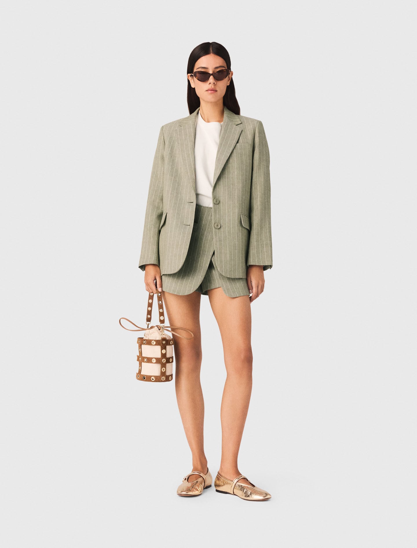 Maje Linen blend suit jacket