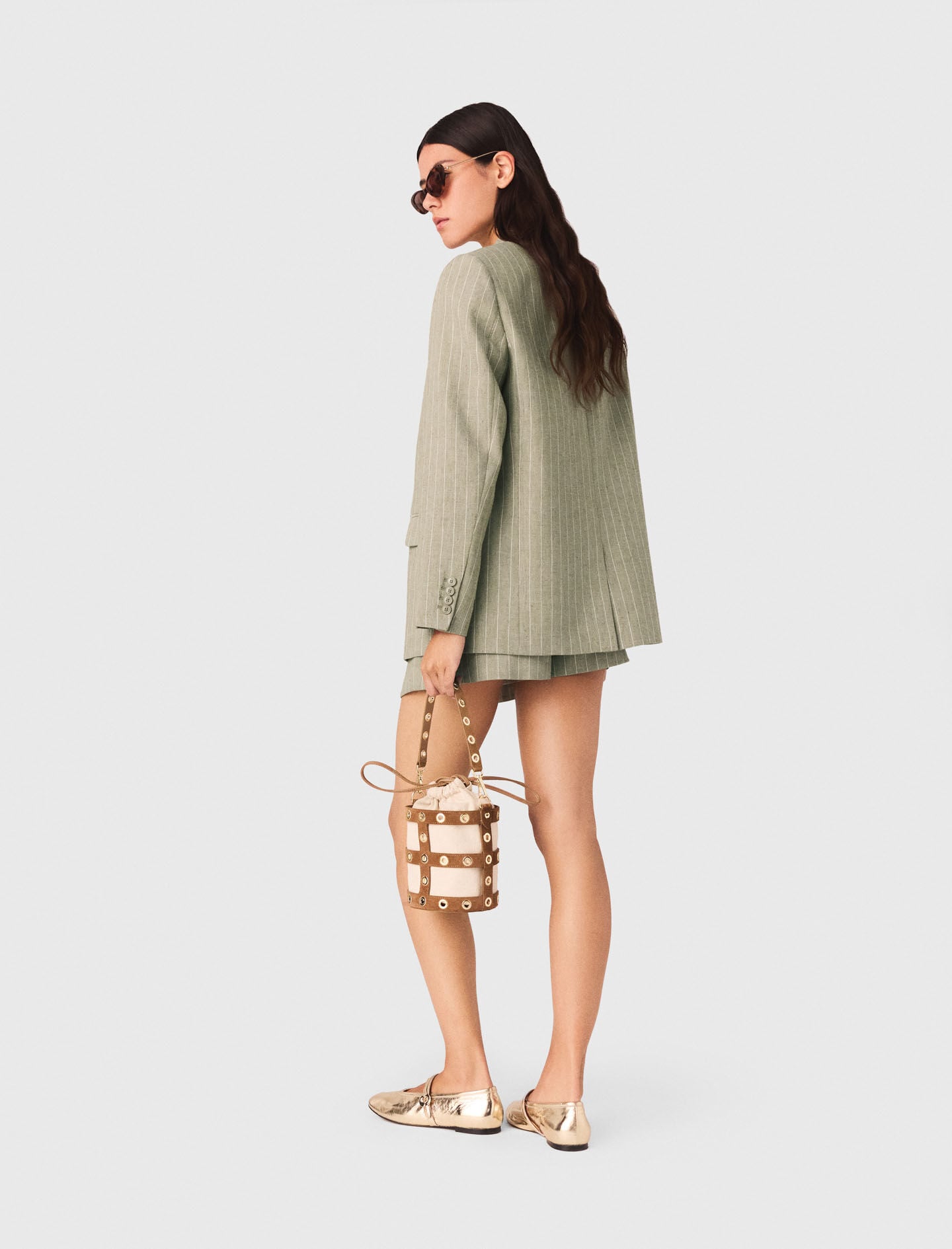 Maje Linen blend suit jacket