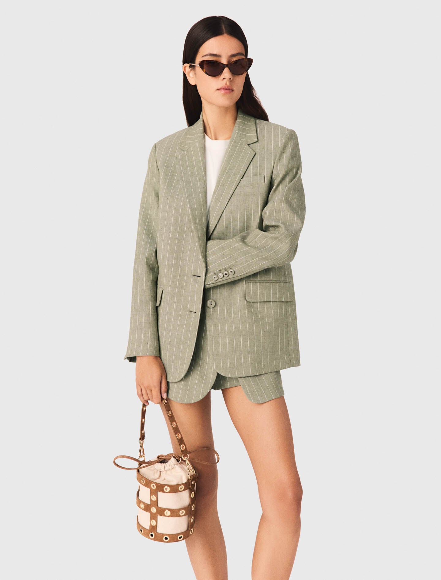 Maje Linen blend suit jacket