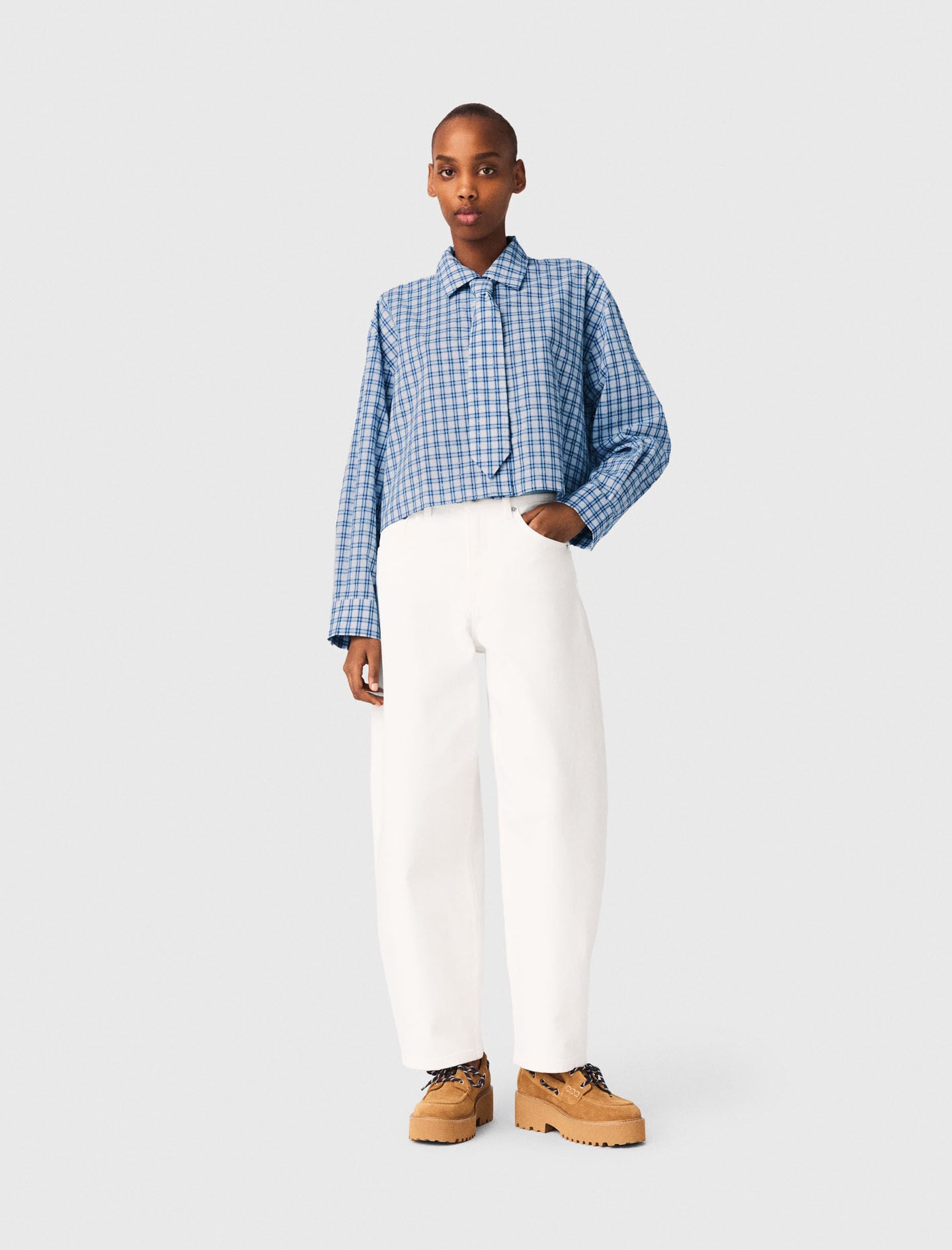 Maje Rhinestone shirt with removable tie