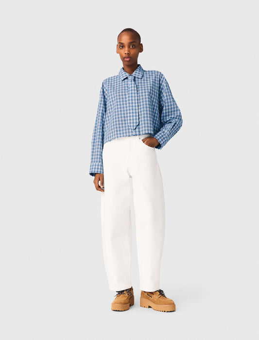 Maje Rhinestone shirt with removable tie