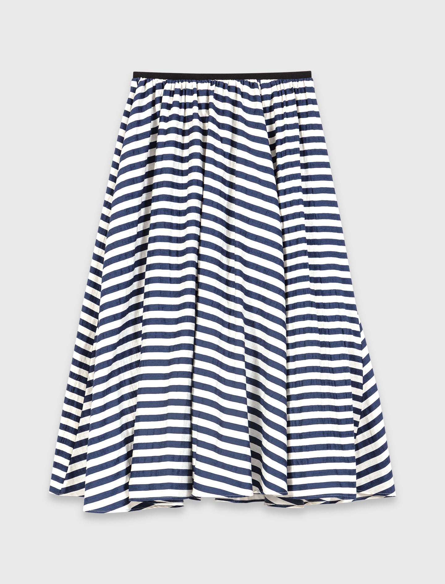 Maje Linen-blend midi skirt