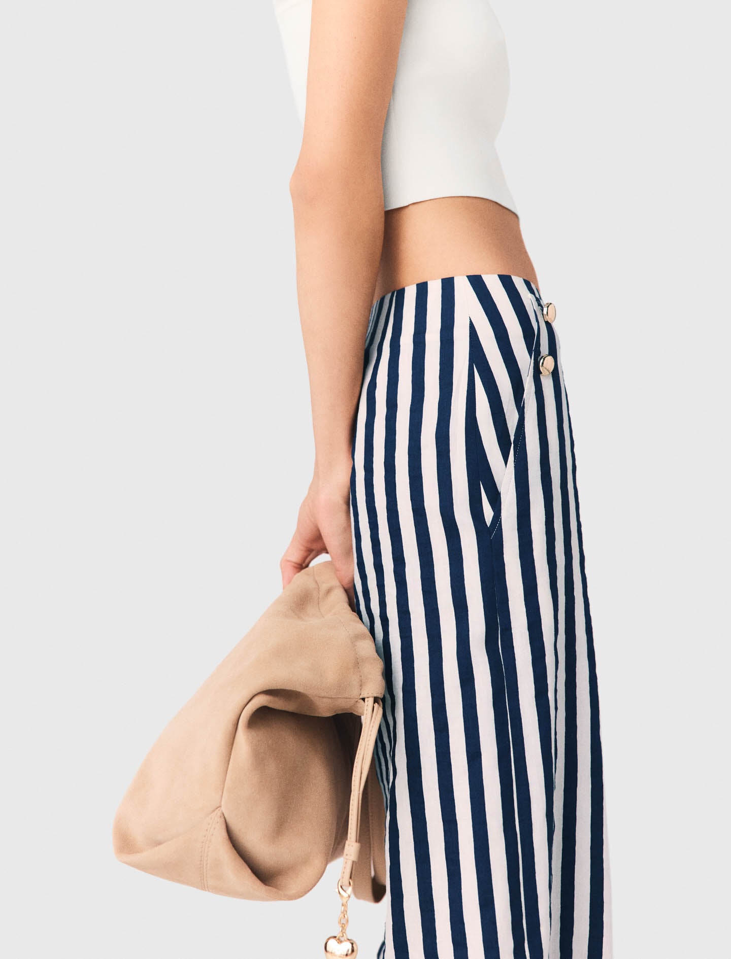Maje Linen blend sailor trousers