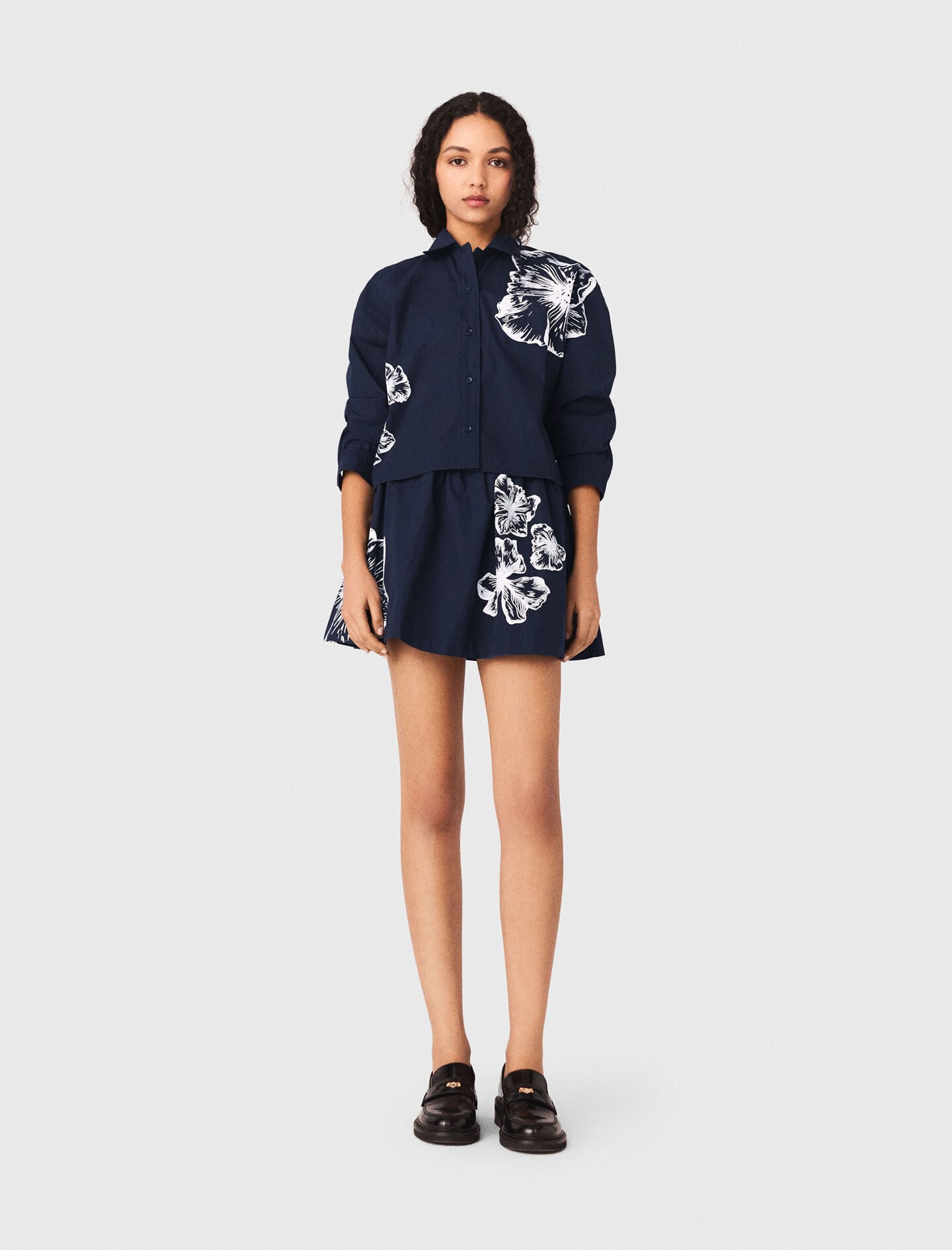 Maje Cropped cotton shirt